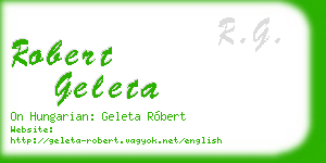 robert geleta business card